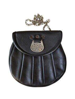 Kidder Handcrafted Leather Crossbody BAG sporran and Celtic Emblem